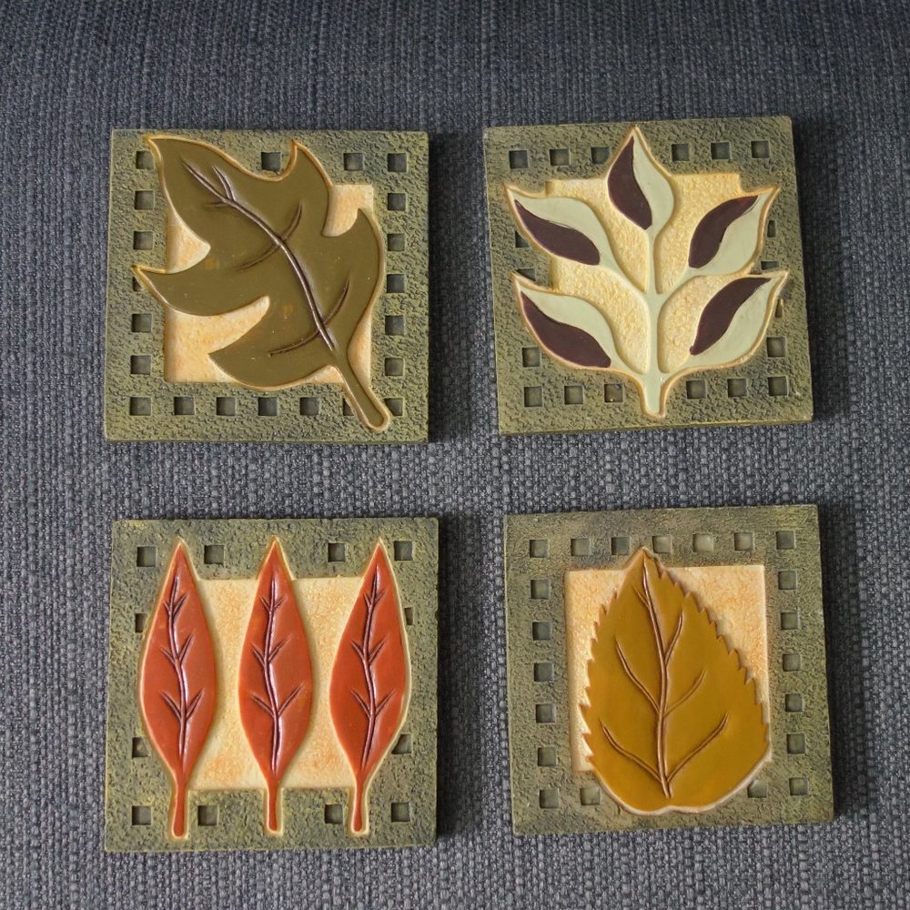 Coasters with Leaf Designs